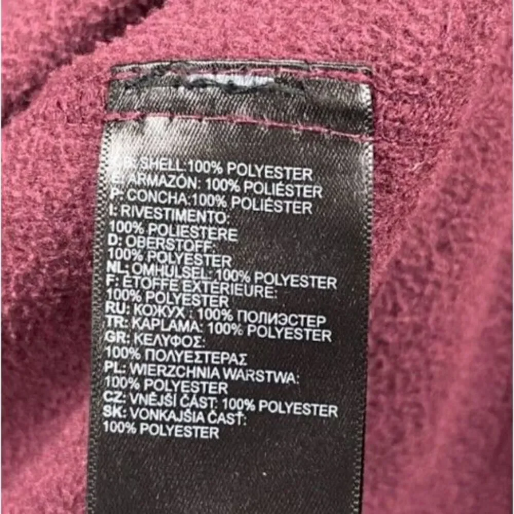 North Face Men's Fleece 1/4 Zip Jacket Size‎ Large Maroon